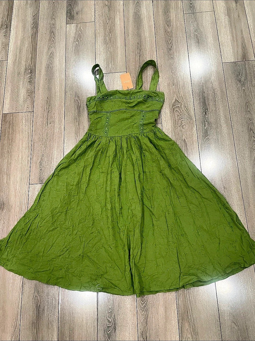 RHOAS Floral Maxi Dress in Green Size XS NWT